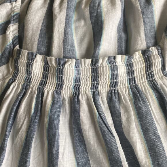 a.n.a Polly stripe blue Short Sleeve A-Line Dress - Picture 4 of 9